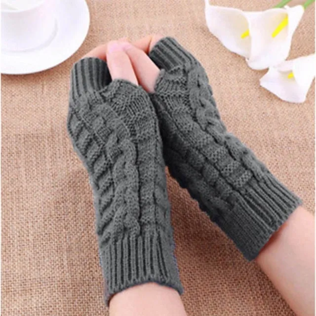 Winter Fashion Half Finger Knitting Gloves