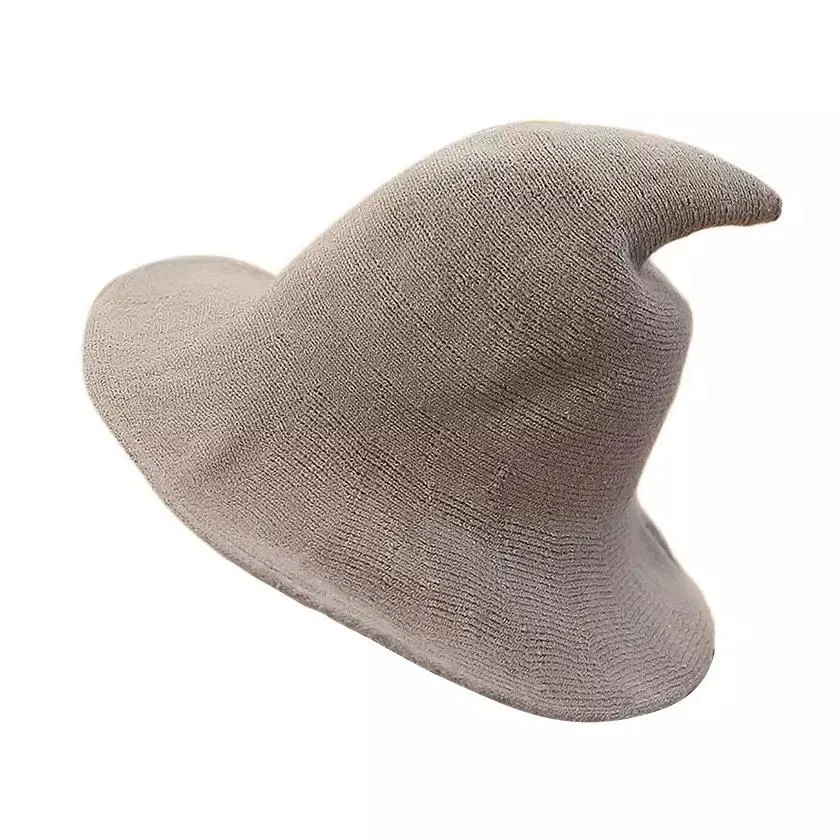 Women Winter Warm Knitted Wool Witch Hat Cap