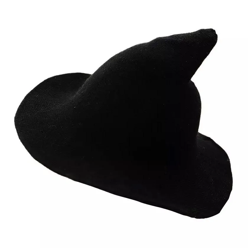 Women Winter Warm Knitted Wool Witch Hat Cap